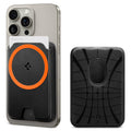 Spigen Valentinus (MagFit+) Magnetic Wallet Card Holder 3-Cards Designed for MagSafe Compatible with iPhone 16 iPhone 15 iPhone 14 iPhone 13 iPhone 12 Models MagSafe Accessories - Black