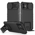 YOUULAR Case Compatible with iPhone Xs/iPhone X/iPhone 10 Dimensional Bracket Sliding Window Mobile Phone Case Shockproof Protective Phone Cover for iPhone Xs/iPhone X/iPhone 10 Military Cases Black
